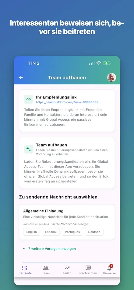 Dein Team aufbauen