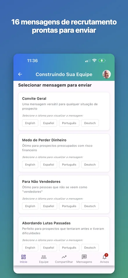 Biblioteca de mensagens